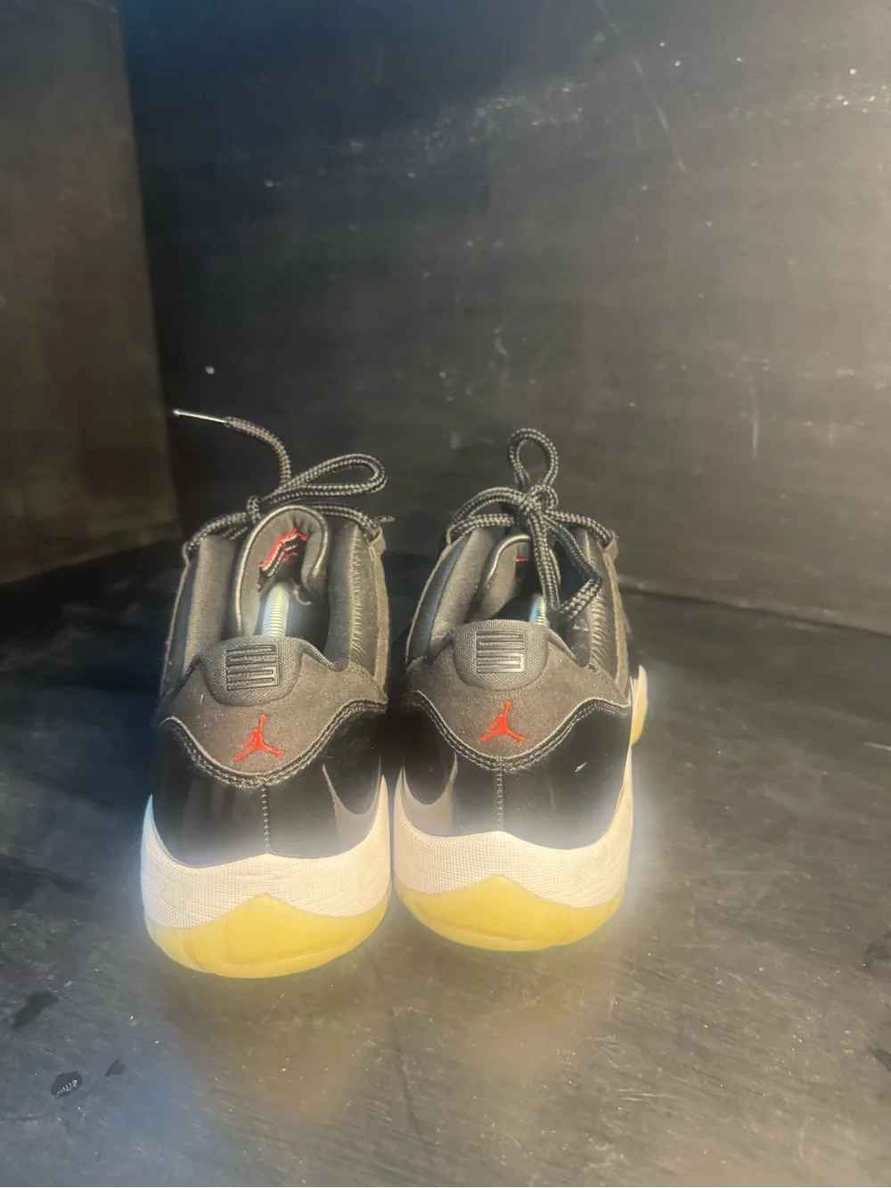 Jordan Low-Top Sneakers in Black and Gum Yellow